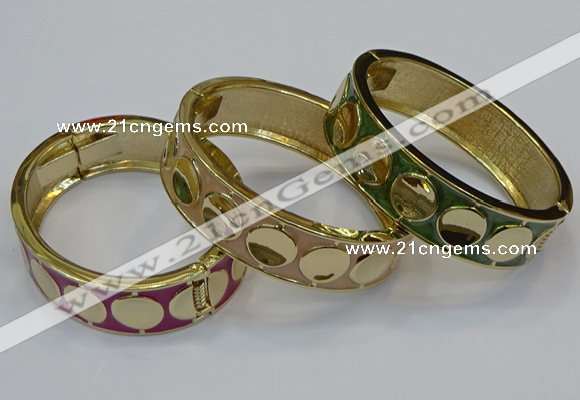 CEB175 18mm width gold plated alloy with enamel bangles wholesale