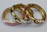 CEB179 17mm width gold plated alloy with enamel bangles wholesale