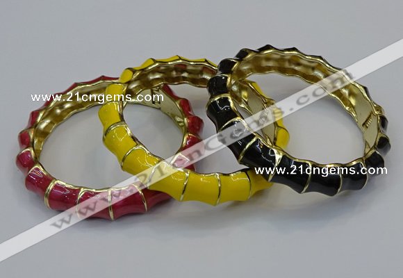 CEB180 14mm width gold plated alloy with enamel bangles wholesale