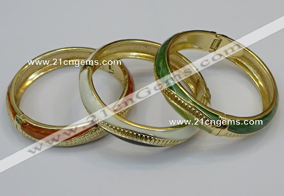 CEB181 13mm width gold plated alloy with enamel bangles wholesale