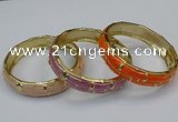 CEB185 14mm width gold plated alloy with enamel bangles wholesale