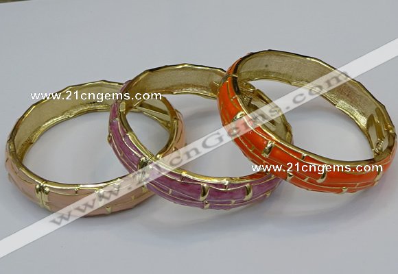 CEB185 14mm width gold plated alloy with enamel bangles wholesale