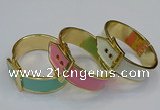 CEB188 27mm width gold plated alloy with enamel bangles wholesale