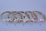 CEB30 5pcs 8mm width gold plated alloy with enamel bangles