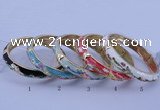 CEB31 5pcs 10mm width gold plated alloy with enamel bangles