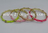 CEB65 6mm width gold plated alloy with enamel bangles wholesale