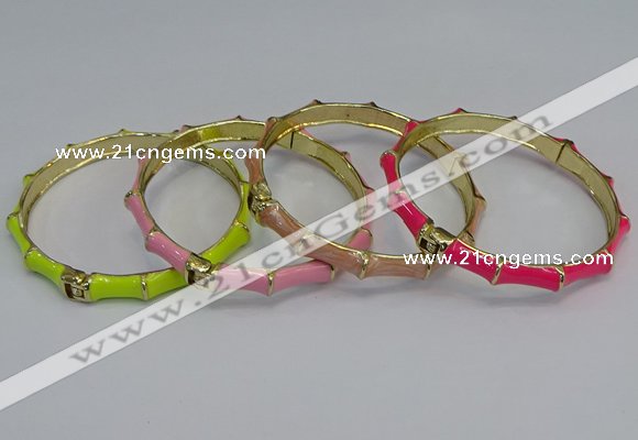 CEB65 6mm width gold plated alloy with enamel bangles wholesale