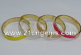 CEB66 9mm width gold plated alloy with enamel bangles wholesale