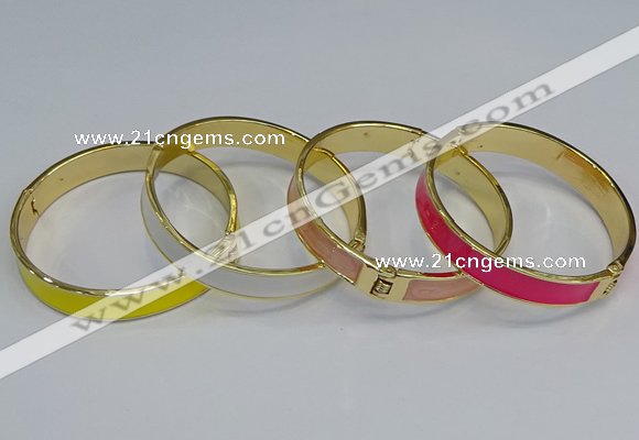 CEB66 9mm width gold plated alloy with enamel bangles wholesale