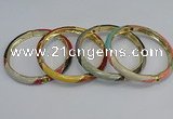 CEB68 6mm width gold plated alloy with enamel bangles wholesale