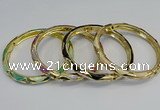 CEB71 6mm width gold plated alloy with enamel bangles wholesale