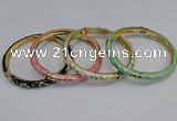 CEB77 5mm width gold plated alloy with enamel bangles wholesale