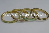 CEB84 8mm width gold plated alloy with enamel bangles wholesale