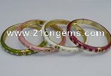 CEB89 8mm width gold plated alloy with enamel bangles wholesale