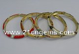 CEB90 8mm width gold plated alloy with enamel bangles wholesale