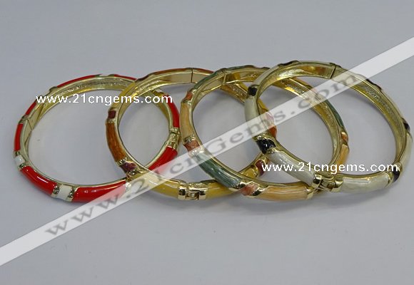 CEB90 8mm width gold plated alloy with enamel bangles wholesale