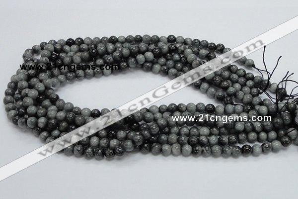 CEE03 15.5 inches 7mm round eagle eye jasper beads wholesale