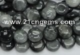 CEE11 15.5 inches 10mm flat round eagle eye jasper beads wholesale