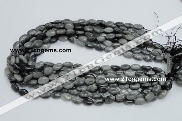 CEE15 15.5 inches 8*12mm oval eagle eye jasper beads wholesale