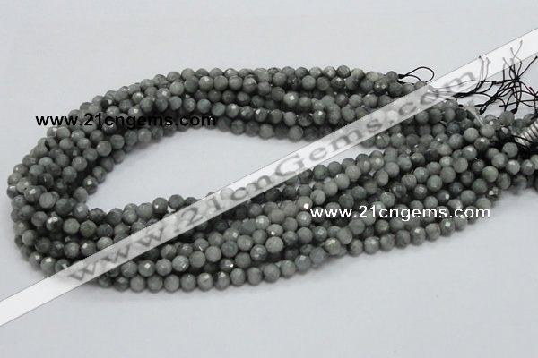 CEE19 15.5 inches 6mm faceted round eagle eye jasper beads wholesale