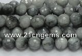 CEE20 15.5 inches 8mm faceted round eagle eye jasper beads wholesale