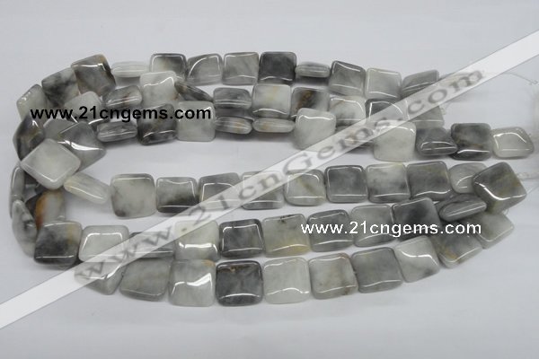 CEE208 15.5 inches 16*16mm square eagle eye jasper beads