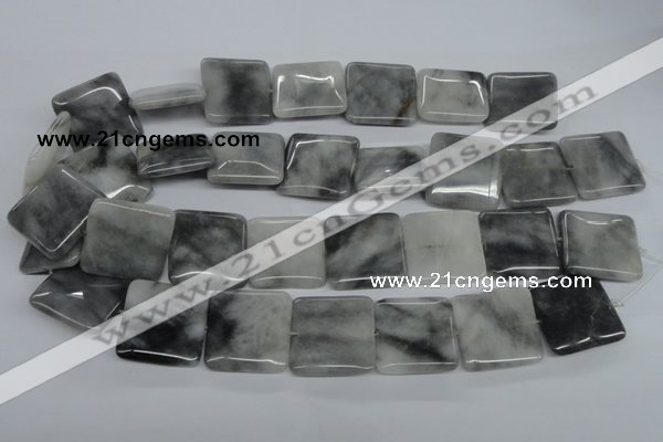 CEE209 15.5 inches 25*25mm square eagle eye jasper beads