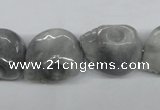 CEE215 15.5 inches 15*18mm skull shape eagle eye jasper beads