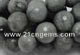 CEE23 15.5 inches 14mm faceted round eagle eye jasper beads wholesale