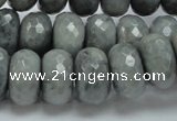 CEE26 15.5 inches 10*18mm faceted rondelle eagle eye jasper beads