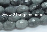 CEE28 15.5 inches 10*16mm faceted rice eagle eye jasper beads