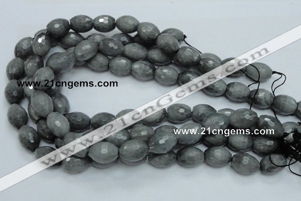 CEE30 15.5 inches 15*20mm faceted rice eagle eye jasper beads