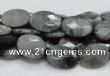 CEE53 15.5 inches 12*16mm faceted oval eagle eye jasper beads