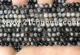 CEE540 15.5 inches 4mm round eagle eye jasper gemstone beads