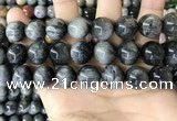 CEE545 15.5 inches 14mm round eagle eye jasper gemstone beads