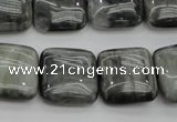 CEE78 15.5 inches 18*18mm square eagle eye jasper beads