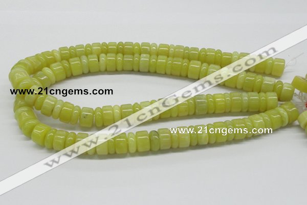 CEJ02 15.5 inches 5*14 & 8*14mm rondelle lemon jade beads wholesale