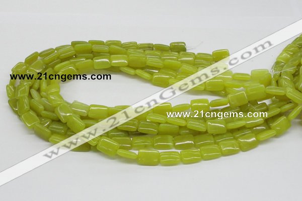 CEJ03 15.5 inches 10*14mm rectangle lemon jade beads wholesale