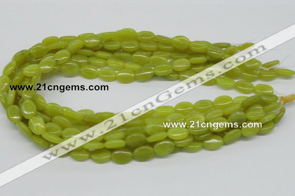 CEJ05 15.5 inches 10*14mm oval lemon jade beads wholesale