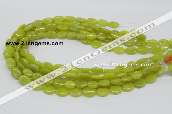 CEJ06 15.5 inches 12*16mm oval lemon jade beads wholesale