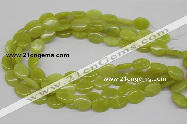 CEJ07 15.5 inches 15*20mm oval lemon jade beads wholesale