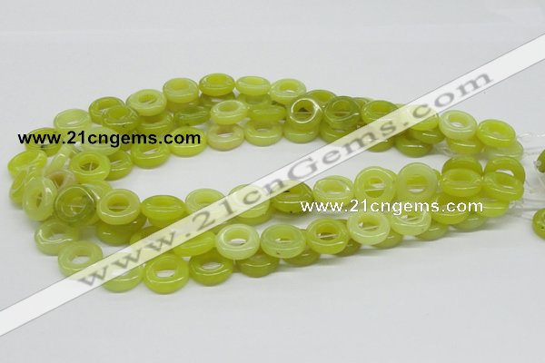 CEJ08 15.5 inches 8*16mm donut lemon jade beads wholesale