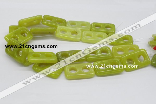 CEJ11 15.5 inches 25*40mm rectangle lemon jade beads wholesale