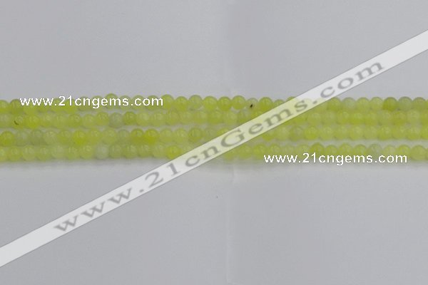 CEJ200 15.5 inches 4mm round lemon jade beads wholesale