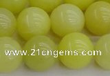 CEJ204 15.5 inches 12mm round lemon jade beads wholesale