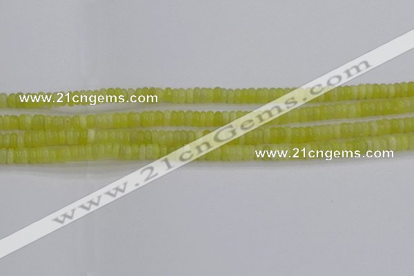 CEJ210 15.5 inches 2*4mm rondelle lemon jade beads wholesale