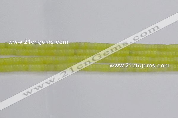 CEJ219 15.5 inches 2*4mm heishi lemon jade beads wholesale