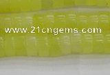 CEJ220 15.5 inches 3*6mm heishi lemon jade beads wholesale