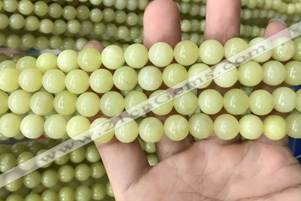 CEJ353 15.5 inches 10mm round lemon jade beads wholesale