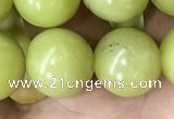 CEJ355 15.5 inches 14mm round lemon jade beads wholesale